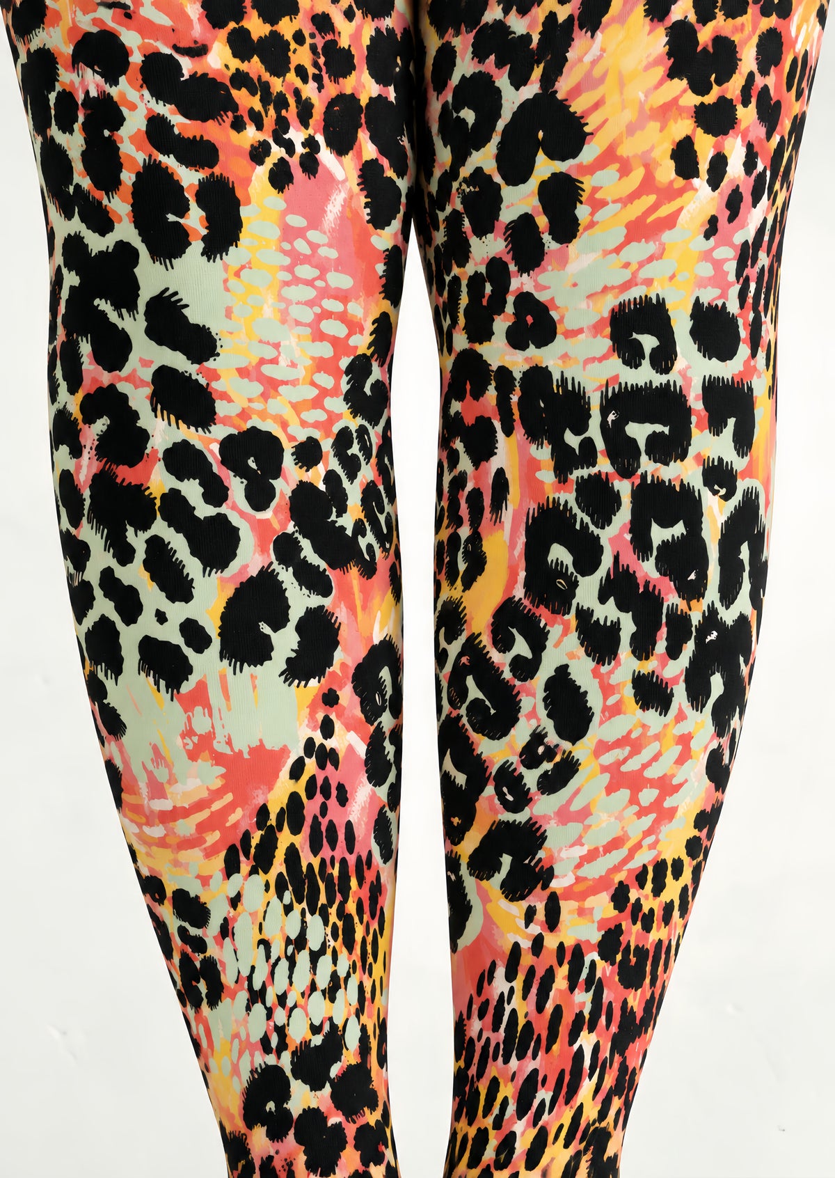Multicolor Leopard Print Tights Hosiery Pantyhose H69-47