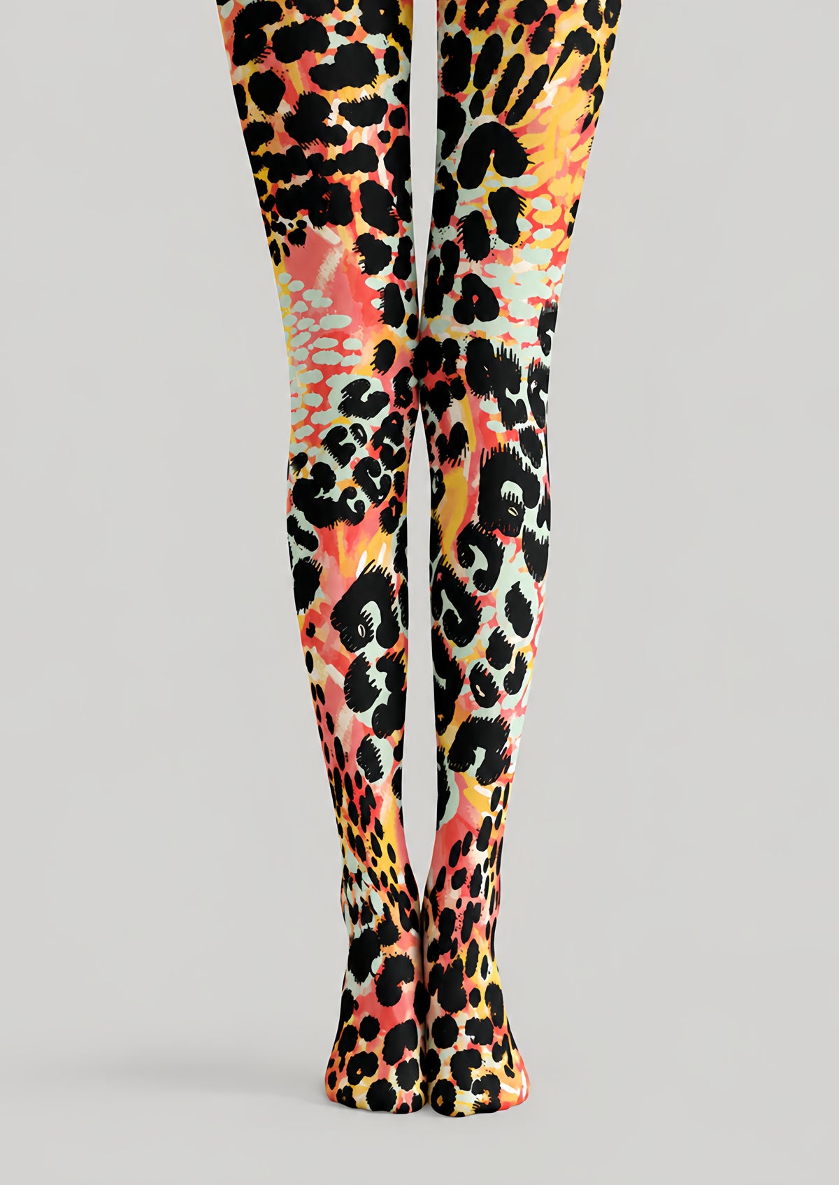 Multicolor Leopard Print Tights Hosiery Pantyhose H69-47