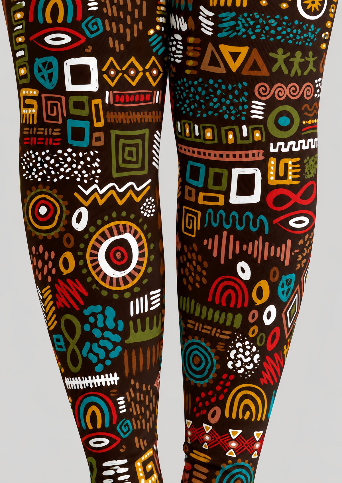Multicolor Abstract Geometric Tights Hosiery Pantyhose H69-49