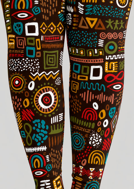 Multicolor Abstract Geometric Tights Hosiery Pantyhose H69-49