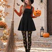 Halloween Pumpkin Face Pattern Tights Hosiery Pantyhose H69-5