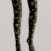 Halloween Pumpkin Face Pattern Tights Hosiery Pantyhose H69-5