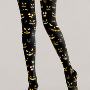 Halloween Pumpkin Face Pattern Tights Hosiery Pantyhose H69-5