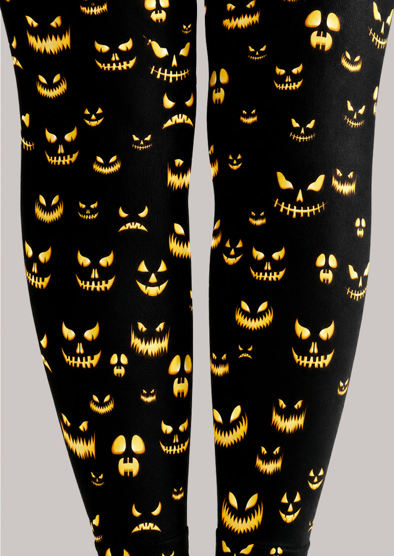 Halloween Pumpkin Face Pattern Tights Hosiery Pantyhose H69-5