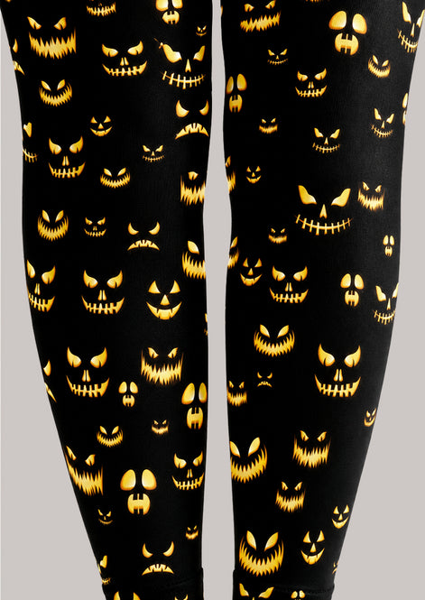 Halloween Pumpkin Face Pattern Tights Hosiery Pantyhose H69-5