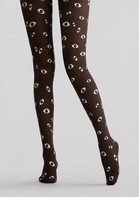 Evil Eye Graphic Halloween Tights H69-8