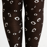 Evil Eye Graphic Halloween Tights H69-8