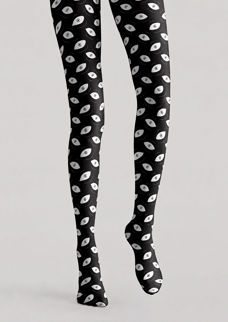 Creepy Eye Print Tights Hosiery Pantyhose H69-9