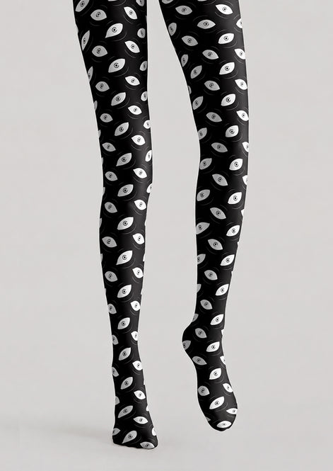 Creepy Eye Print Tights Hosiery Pantyhose H69-9