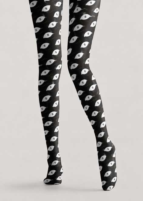 Creepy Eye Print Tights Hosiery Pantyhose H69-9