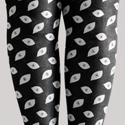 Creepy Eye Print Tights Hosiery Pantyhose H69-9