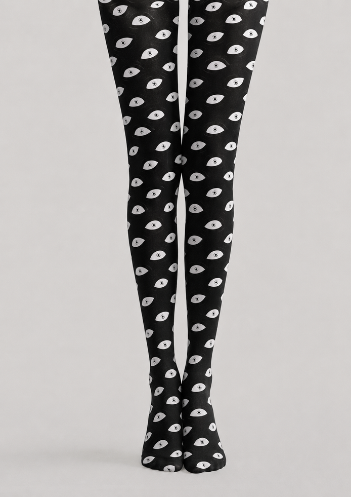 Creepy Eye Print Tights Hosiery Pantyhose H69-9