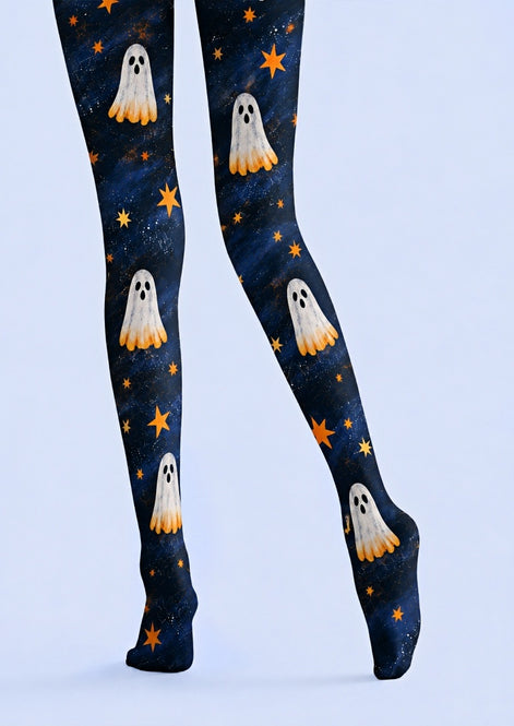 Spooky Ghost Star Halloween Tights Pantyhose Z69-3