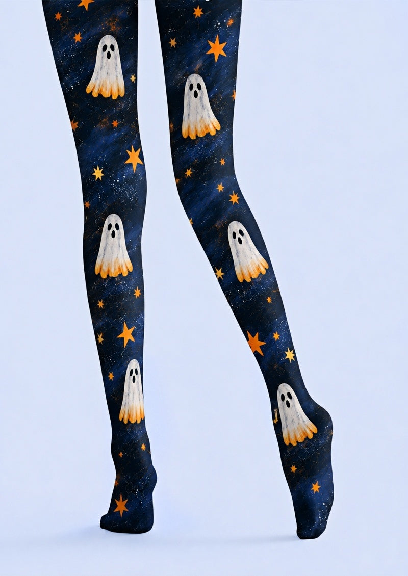 Spooky Ghost Star Halloween Tights Pantyhose Z69-3