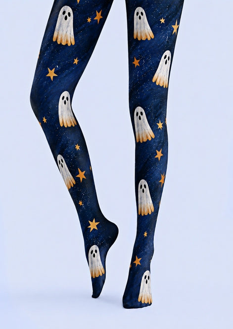 Spooky Ghost Star Halloween Tights Pantyhose Z69-3
