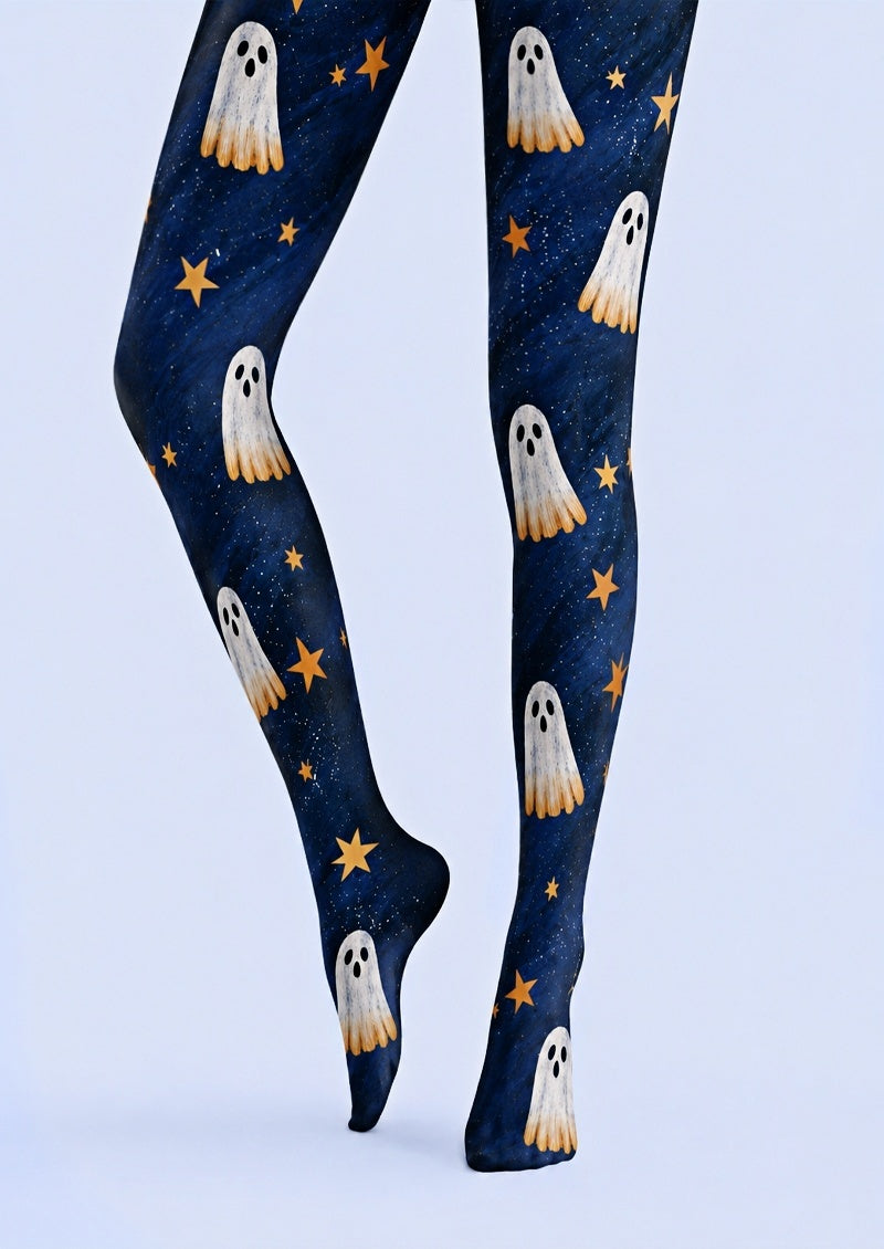 Spooky Ghost Star Halloween Tights Pantyhose Z69-3