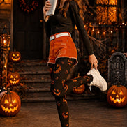 Halloween Pumpkin Face Tights Hosiery Pantyhose Z69-4