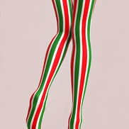 Christmas Stripe Tights Hosiery Pantyhose L610-1