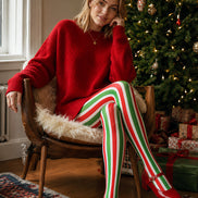 Christmas Stripe Tights Hosiery Pantyhose L610-1