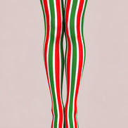Christmas Stripe Tights Hosiery Pantyhose L610-1