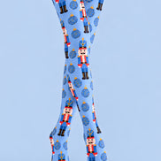 Blue Nutcracker Christmas Graphic Tights Pantyhose L610-11
