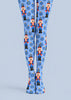 Blue Nutcracker Christmas Graphic Tights Pantyhose L610-11