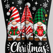 Holly Jolly Christmas Gnome Pattern Print Tights L610-13