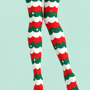 Holiday Party Stripe Tights Hosiery Pantyhose L610-3