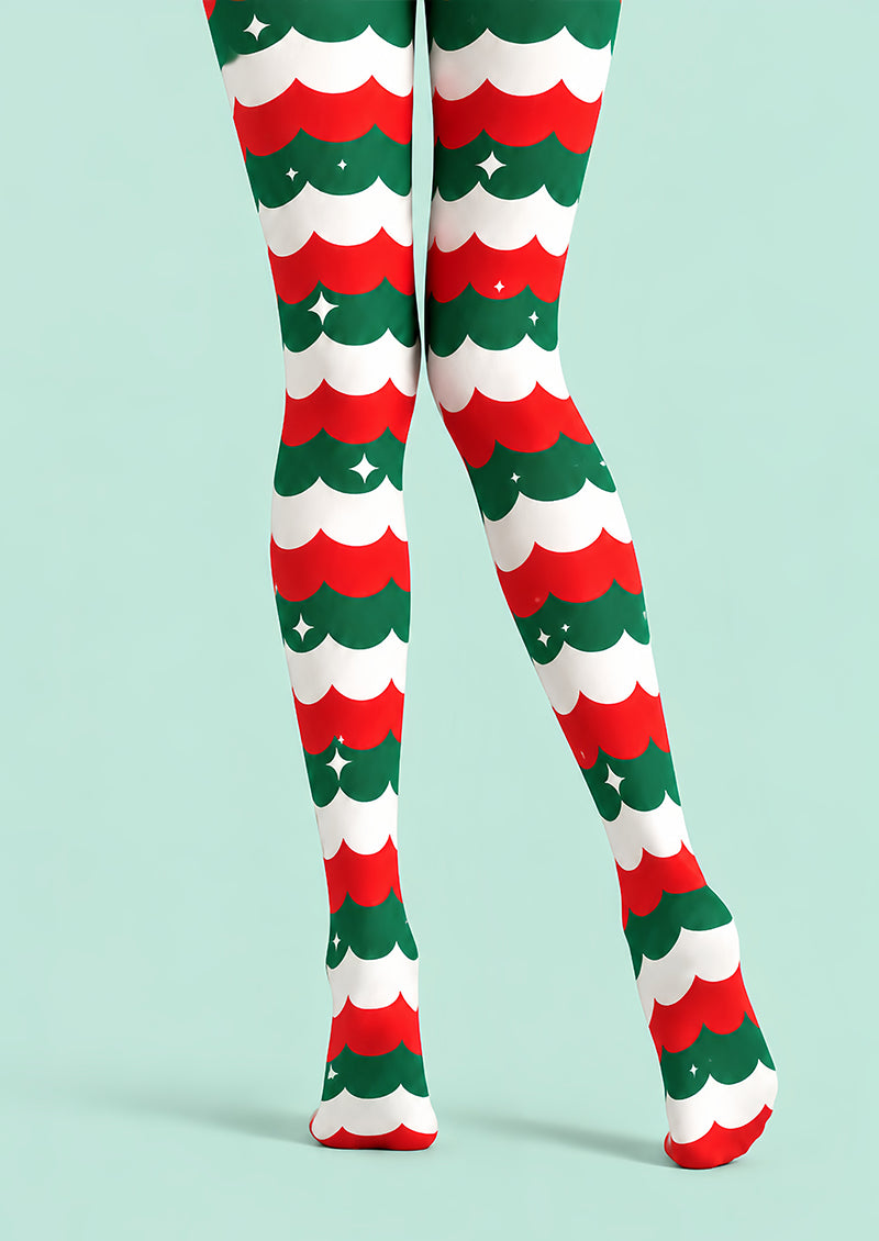 Holiday Party Stripe Tights Hosiery Pantyhose L610-3