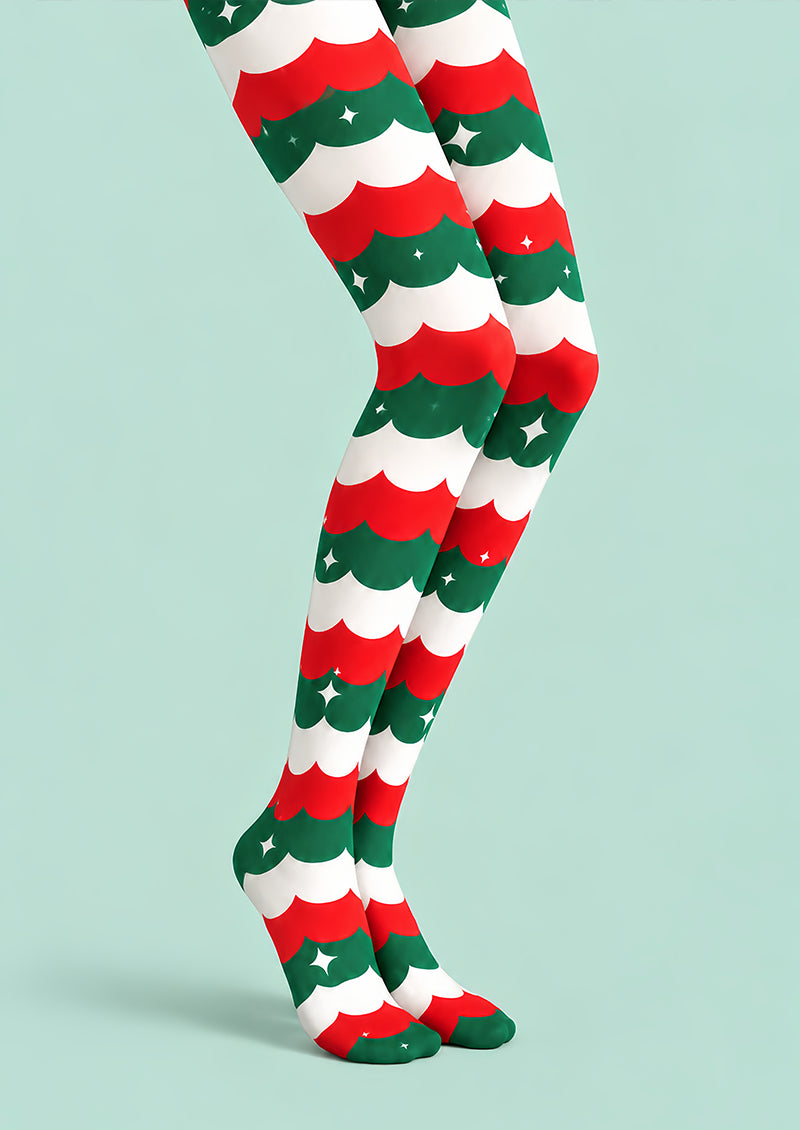 Holiday Party Stripe Tights Hosiery Pantyhose L610-3