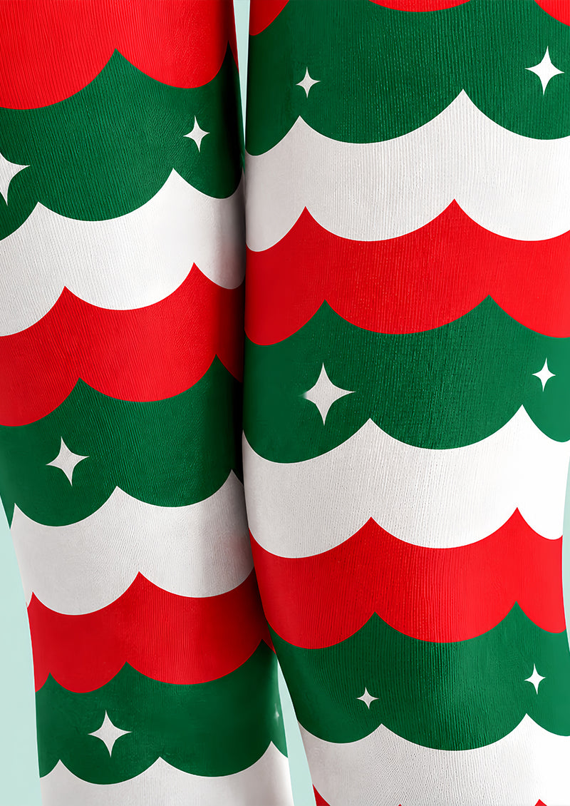 Holiday Party Stripe Tights Hosiery Pantyhose L610-3