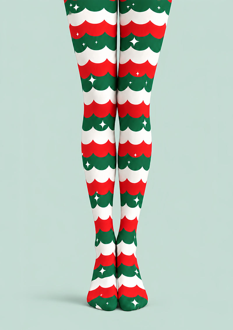 Holiday Party Stripe Tights Hosiery Pantyhose L610-3