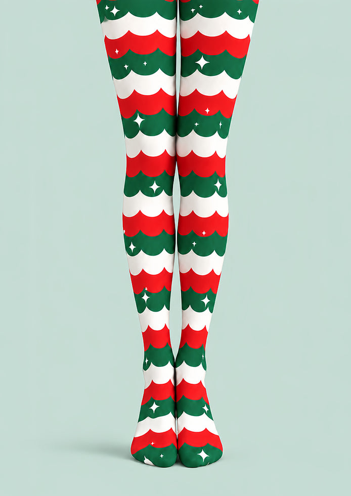 Holiday Party Stripe Tights Hosiery Pantyhose L610-3