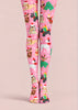 Christmas Cartoon Pink Puppy Festive Print Tights L610-5