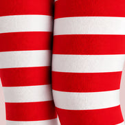 Red White Striped Christmas Tights Hosiery Pantyhose L610-6