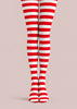 Red White Striped Christmas Tights Hosiery Pantyhose L610-6