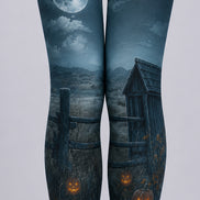 Halloween Moonlight Pumpkin Tights Gothic Night Pantyhose L67-11