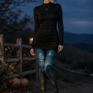 Halloween Moonlight Pumpkin Tights Gothic Night Pantyhose L67-11