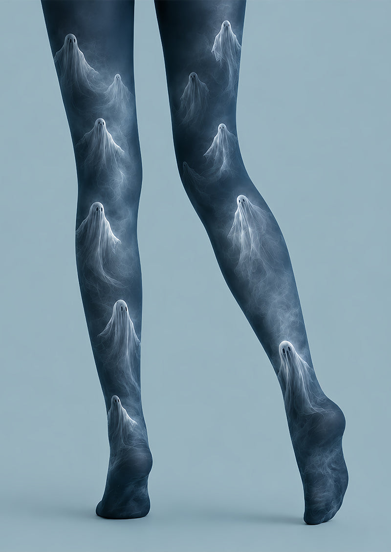 Dark Ghost Tights Spooky Mist Pattern Pantyhose L67-12