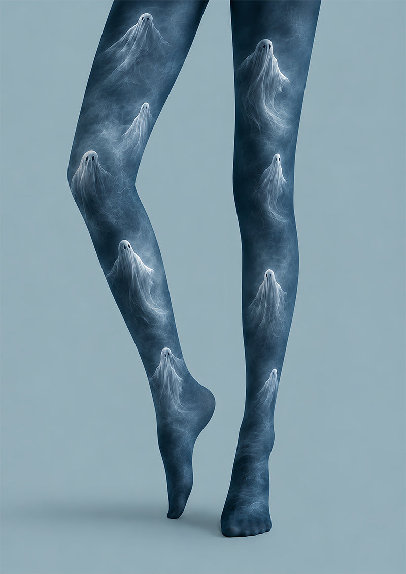 Dark Ghost Tights Spooky Mist Pattern Pantyhose L67-12