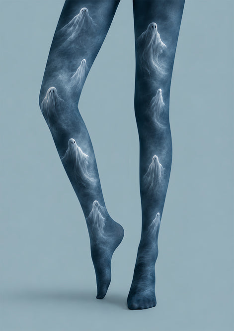 Dark Ghost Tights Spooky Mist Pattern Pantyhose L67-12