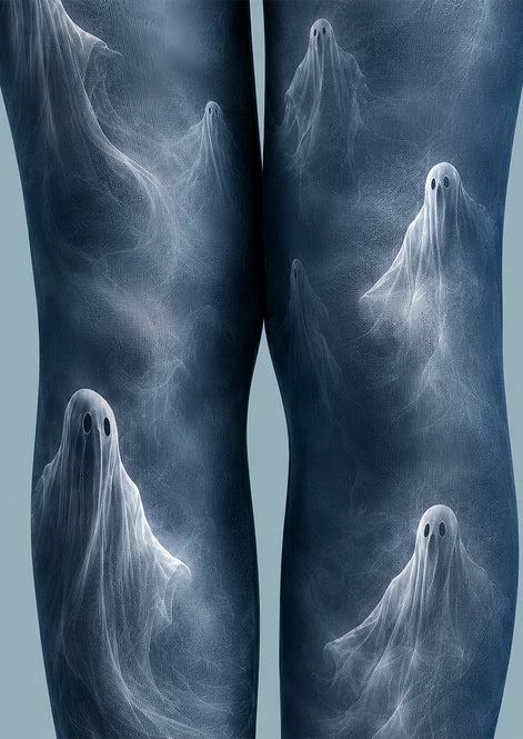 Dark Ghost Tights Spooky Mist Pattern Pantyhose L67-12