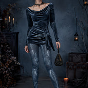 Dark Ghost Tights Spooky Mist Pattern Pantyhose L67-12