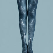 Dark Ghost Tights Spooky Mist Pattern Pantyhose L67-12
