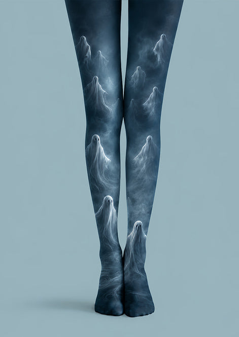 Dark Ghost Tights Spooky Mist Pattern Pantyhose L67-12