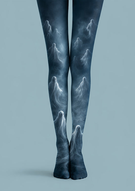 Dark Ghost Tights Spooky Mist Pattern Pantyhose L67-12