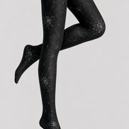 Black Spider Web Tights Gothic Costume Pantyhose L67-13