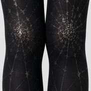 Black Spider Web Tights Gothic Costume Pantyhose L67-13