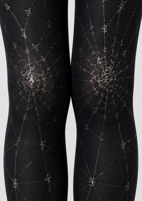 Black Spider Web Tights Gothic Costume Pantyhose L67-13
