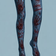 Bloody Handprint Pantyhose Halloween Costume Party Tights L67-14